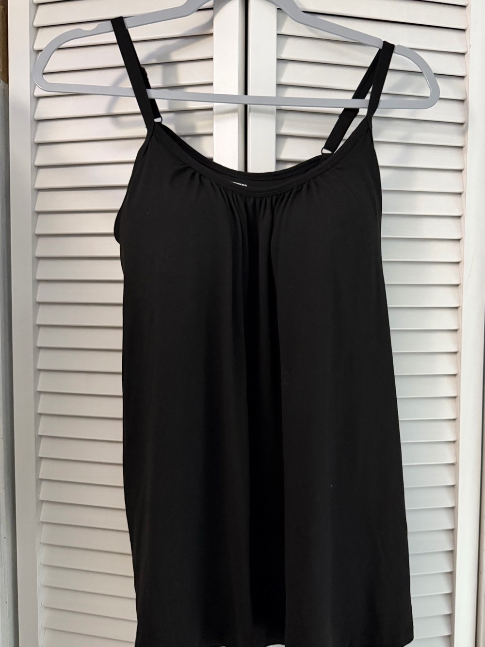 Black Spaghetti Strap Tank Top with built in bra